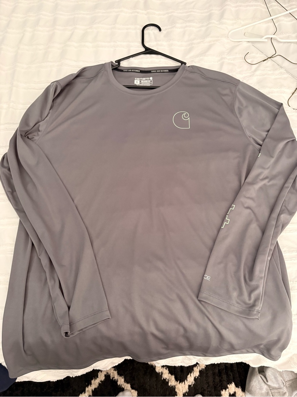 Carhartt Men’s Long-Sleeve Performance Shirt - Light Gray
